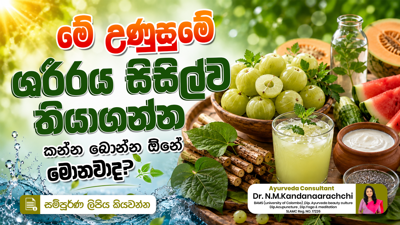 🥵 මේ උණුසුමේ ශරීරය සිසිල්ව තියාගන්න කන්න බොන්න ඕනේ මොනවාද? 🌿